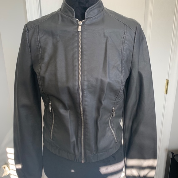 Wilson faux Leather grey jacket - Picture 3 of 5